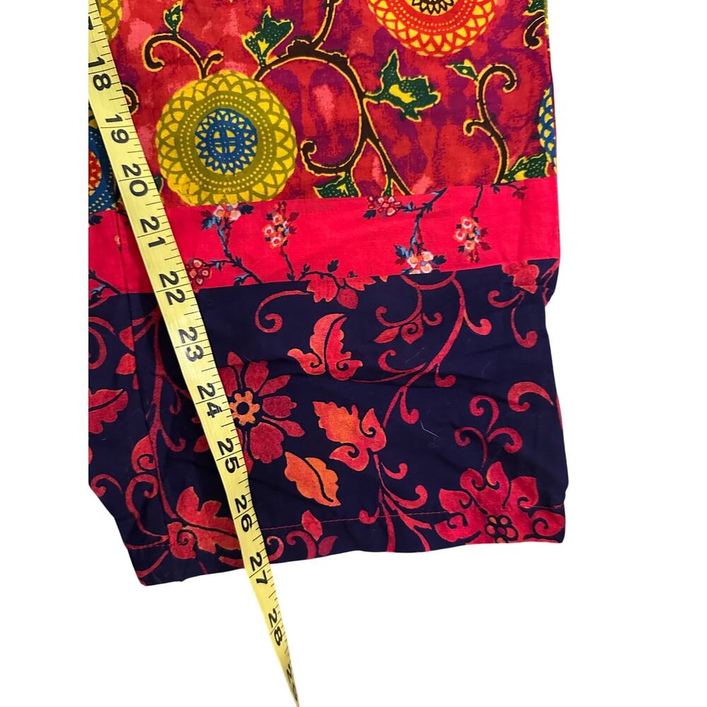 Sundance Cotton Medallion Floral Border Print Tassel Drawstring Boho Pants EUC M - Picture 7 of 8